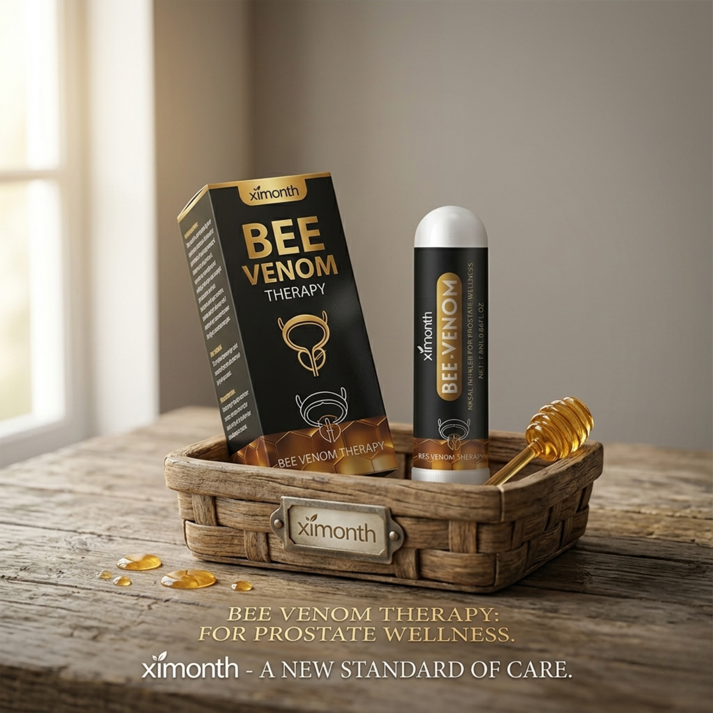 Ximonth Bee Venom Nasal Inhaler for Prostate Wellness - Stick for Men’s Circulation & Vitality Support