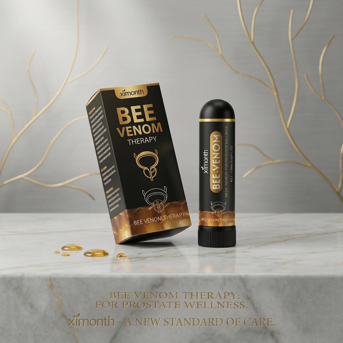 Ximonth Bee Venom Nasal Inhaler for Prostate Wellness - Stick for Men’s Circulation & Vitality Support