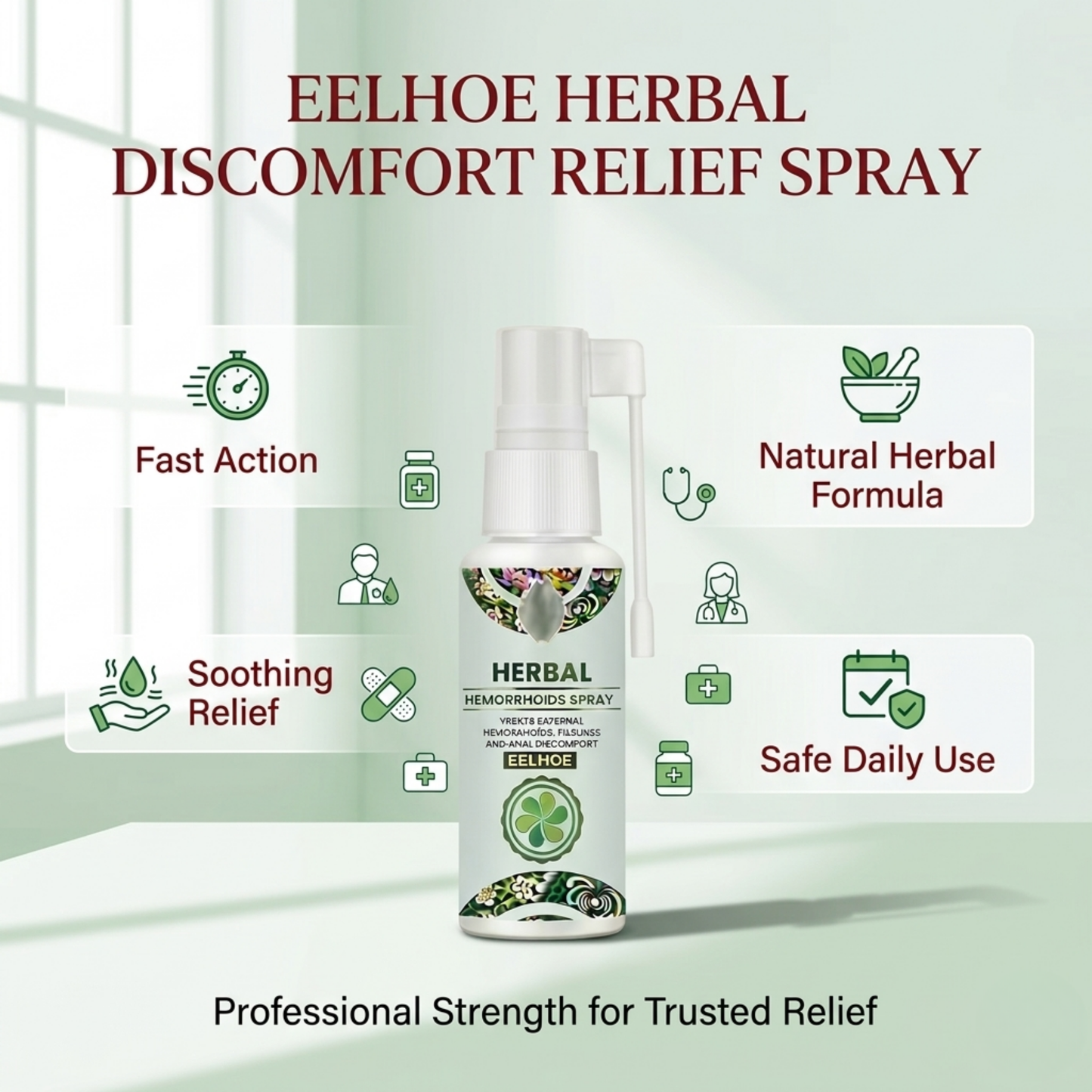 Hemorrhoid Relief Spray – Natural Herbal Soothing Treatment for Swelling, Itching & Discomfort Support
