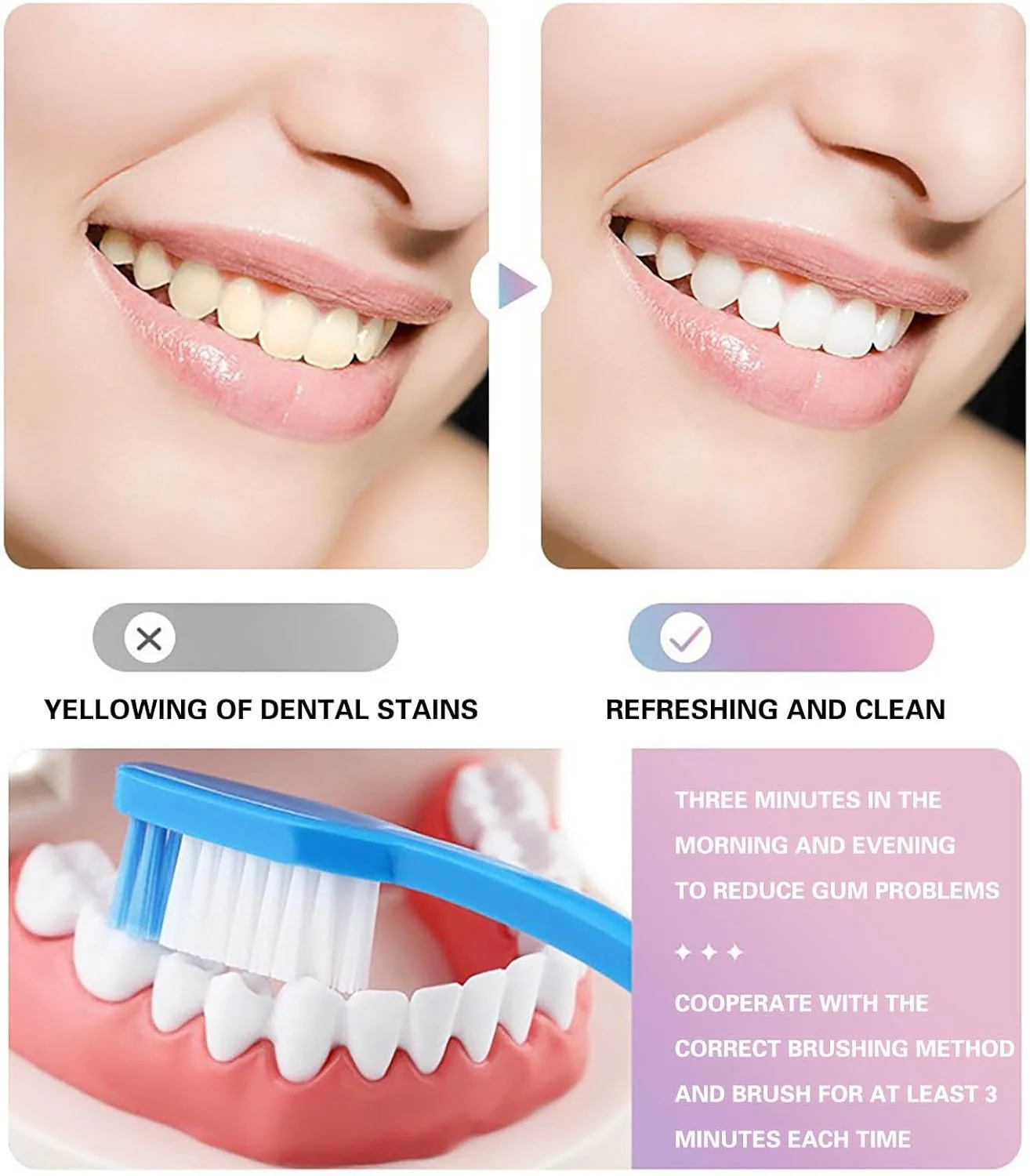 UTOGRU Nicotinamide Whitening Toothpaste – Mint Fresh Breath Toothpaste for Brighter Teeth & Oral Care