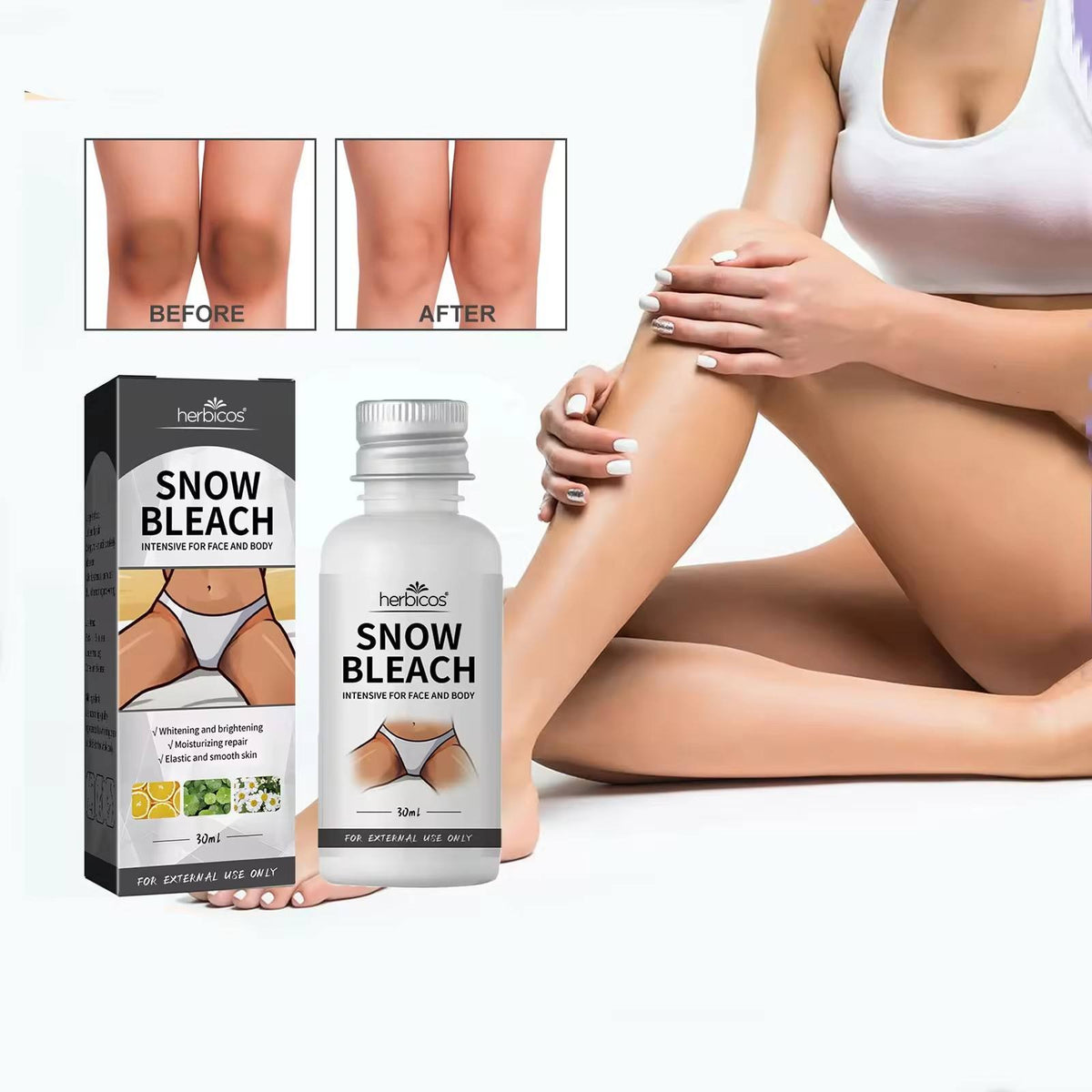 Herbicos Snow Bleach – Intensive Whitening & Brightening Cream for Face and Body
